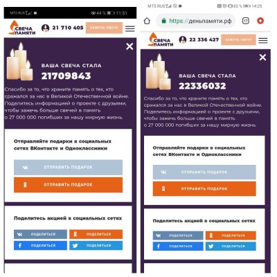 "Свеча памяти"